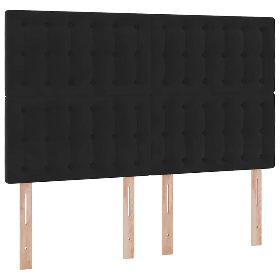 Lit avec rangement et matelas Noir 140 x 200 cm Velours - 9