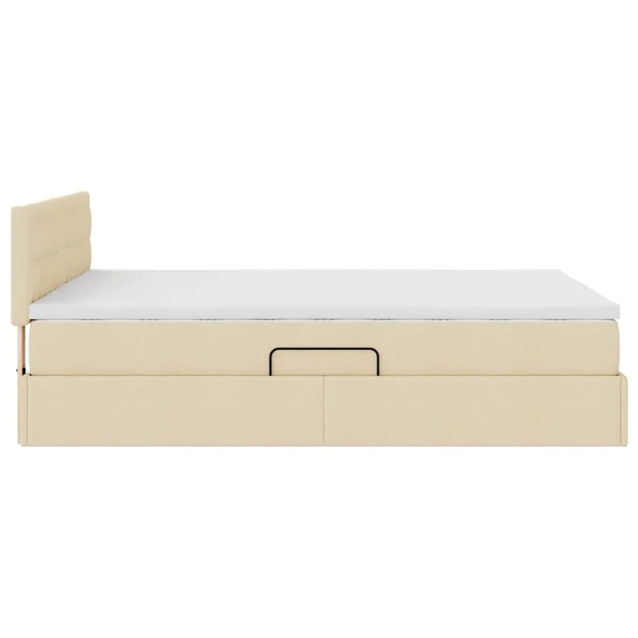 Lit avec rangement et matelas avec matelas Crème 140 x 200 cm - 8
