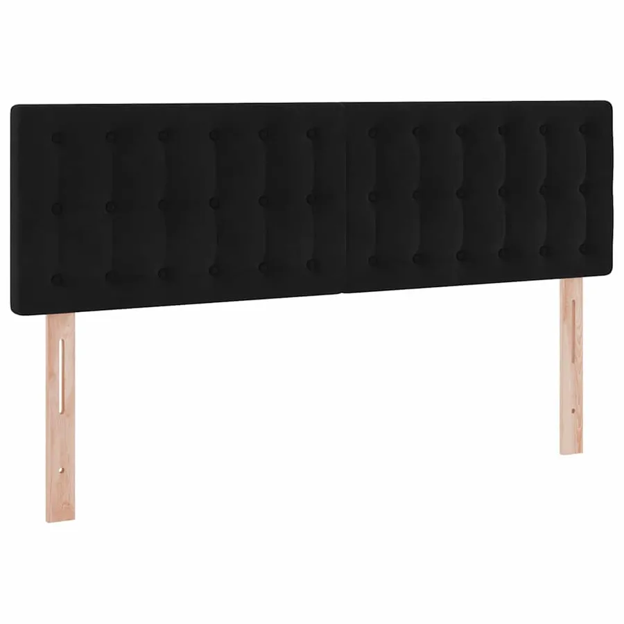 Lit de Rangement avec matelas Noir 140 x 200 cm Velours - 9