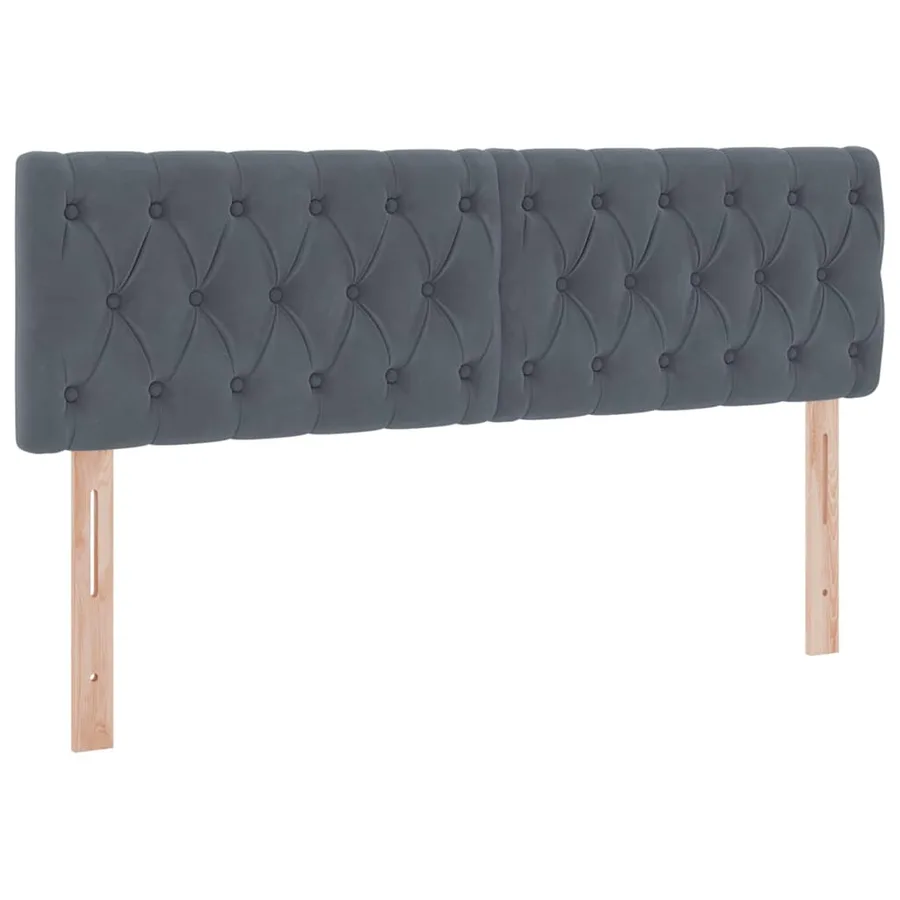 Lit de rangement LED avec matelas Gris foncé 140 x 200 cm - 8