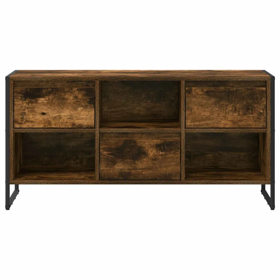 Meuble TV Chêne Fumé 100 x 36 x 49,5 cm Bois d'ingénierie - 6