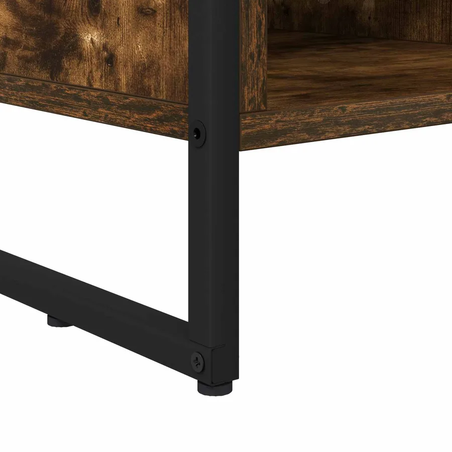 Meuble TV Chêne Fumé 100 x 36 x 49,5 cm Bois d'ingénierie - 8