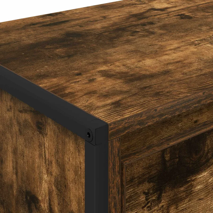 Meuble TV Chêne Fumé 100 x 36 x 49,5 cm Bois d'ingénierie - 9