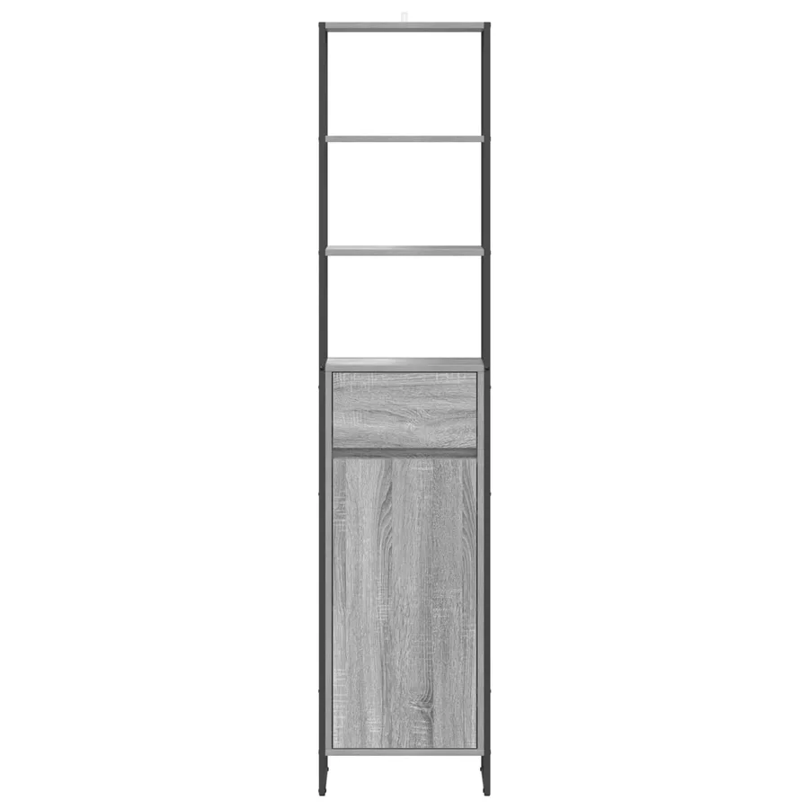 Cabinet de salle de bain Gris Sonoma 40 x 30 x 180 cm - 5