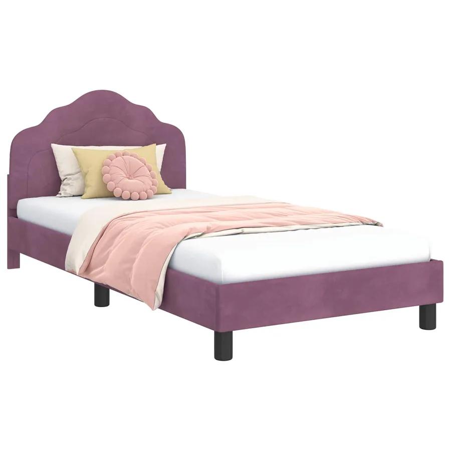 Cadre de lit pour enfants avec tête de lit Pourpre 80 x 200 cm - 2