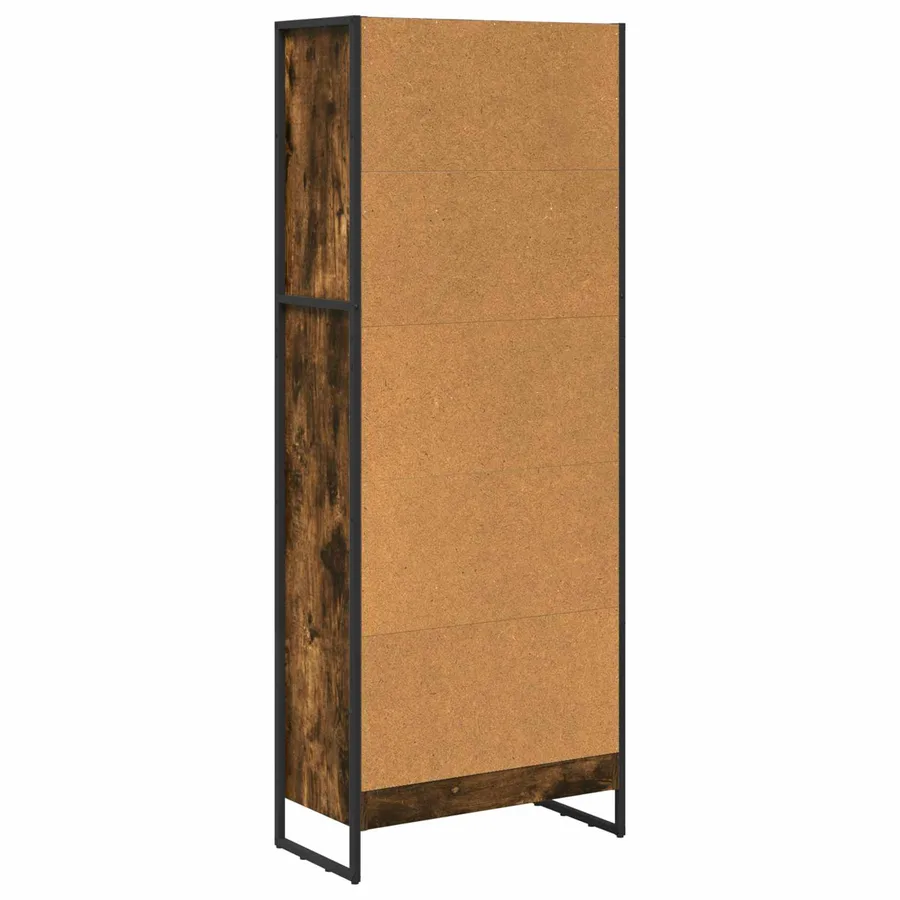 Bibliothèque Chêne Fumé 60 x 30 x 155 cm Bois d'ingénierie - 7