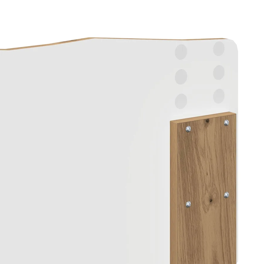 Cadre de lit Chêne artisan 135 x 190 cm Bois de pin massif - 11