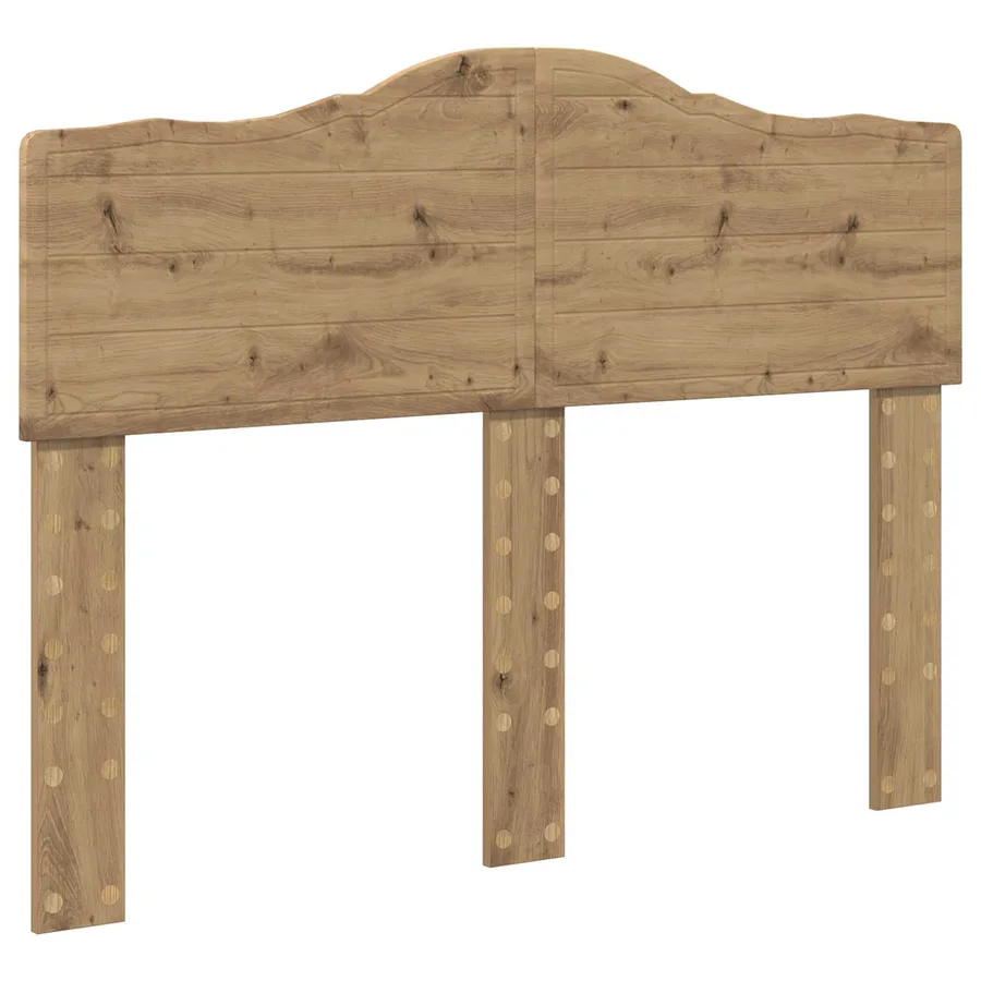Cadre de lit Chêne artisan 135 x 190 cm Bois de pin massif - 6
