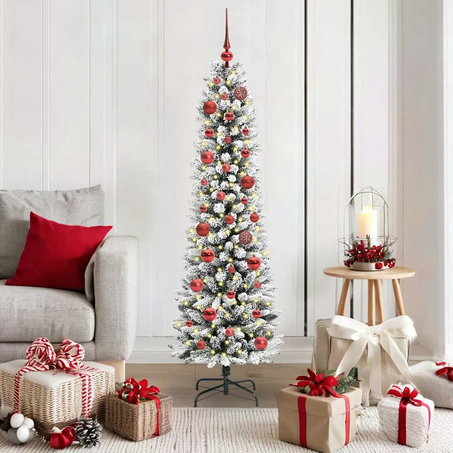 Sapin de Noël artificiel Blanc 150 cm PVC, métal et plastique