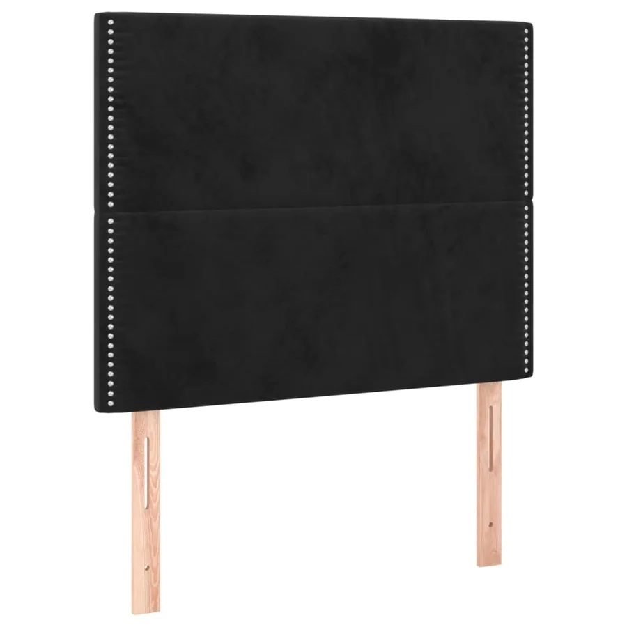 Cadre de lit sans matelas noir 90x190 cm velours - 9