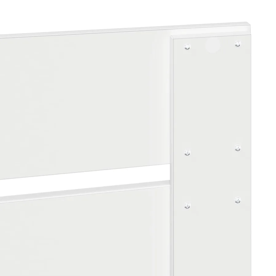 Lit de Rangement Blanc 140 x 190 cm Bois d'ingénierie - 12