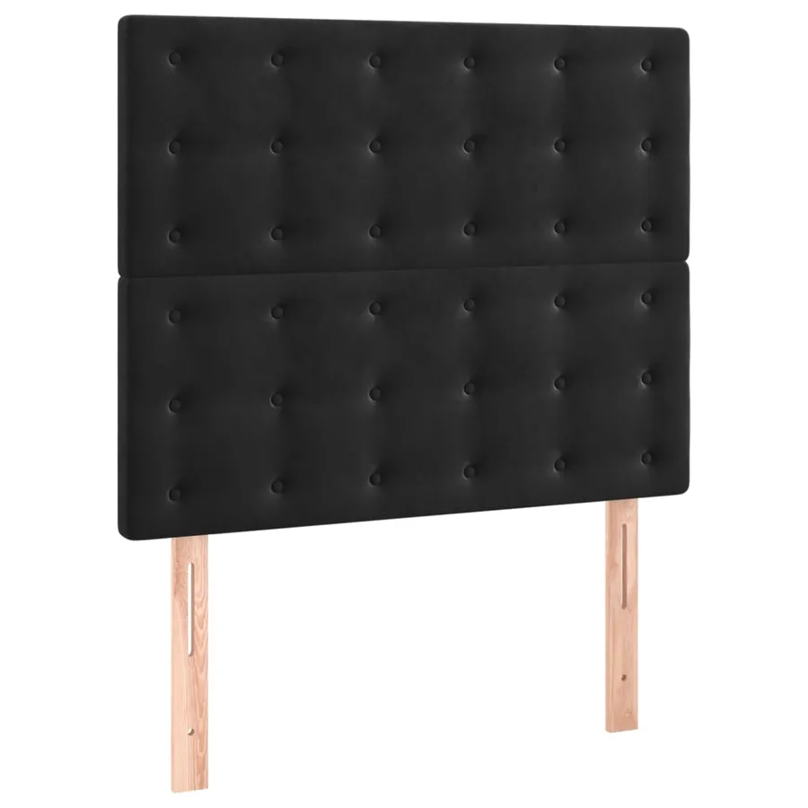 Cadre de lit sans matelas noir 90x190 cm velours - 8