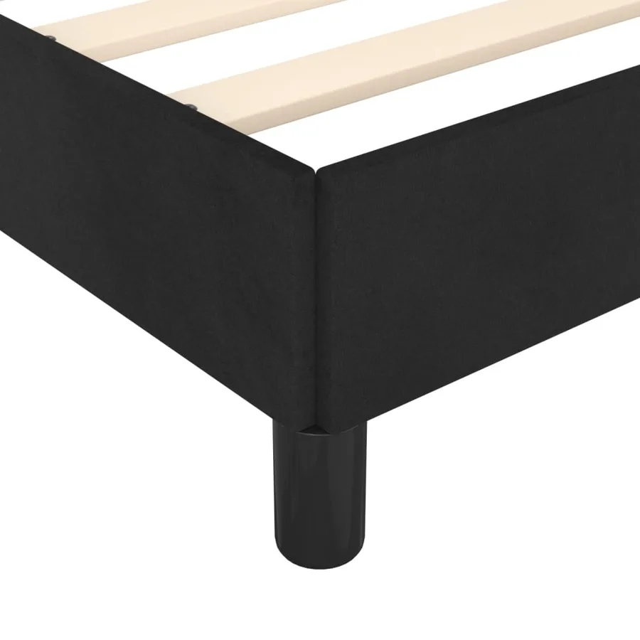 Cadre de lit sans matelas noir 90x190 cm velours - 9
