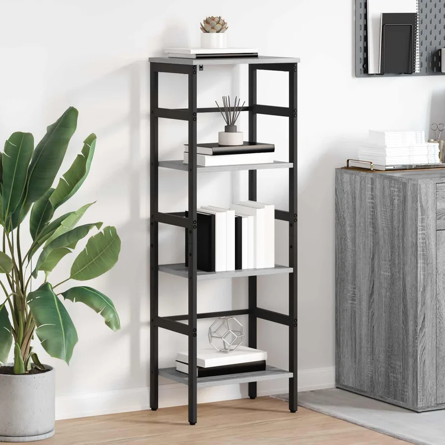 Étagère Gris Sonoma 40 x 29,5 x 115 cm Bois d'ingénierie