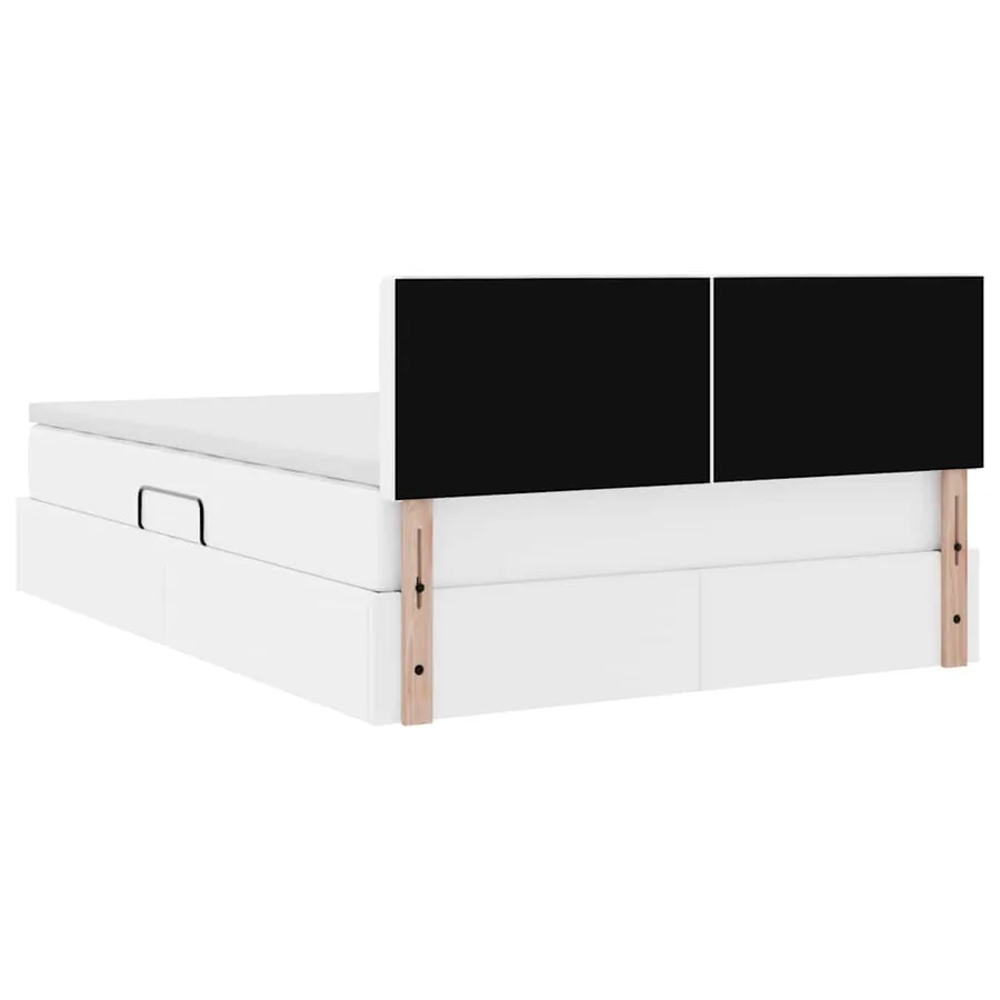 Lit avec rangement et matelas Blanc pur 140 x 200 cm - 11