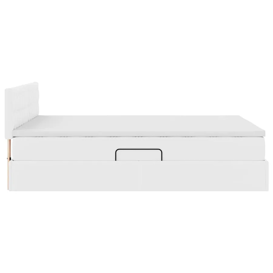 Lit avec rangement et matelas Blanc pur 140 x 200 cm - 8