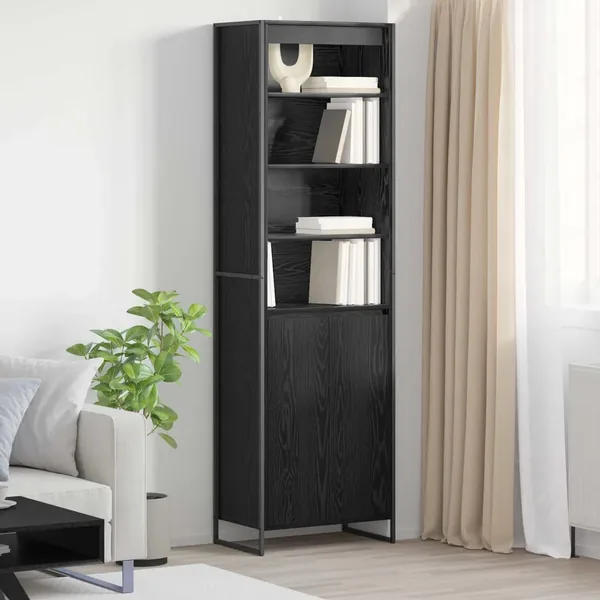 Armoires Hautes Chêne noir 60 x 36 x 200 cm Bois d'ingénierie