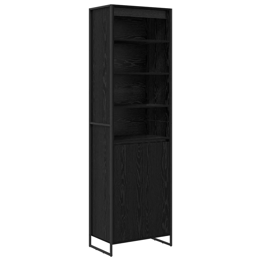 Armoires Hautes Chêne noir 60 x 36 x 200 cm Bois d'ingénierie - 2