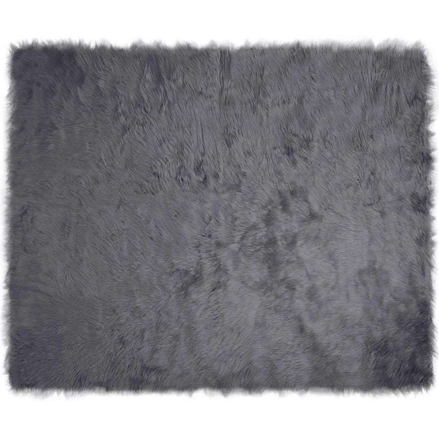 Tapis en fausse TAFALLA Anthracite 200 x 280 cm Polyester - 2