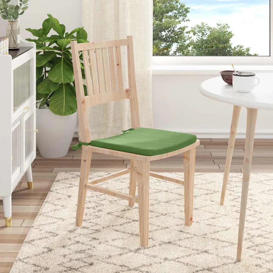 Coussins de siège 4 pcs Vert clair 40 x 40 x 3 cm Velours - 4