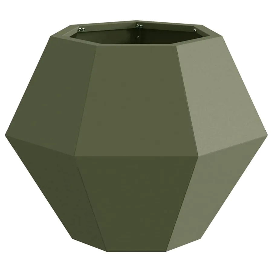 Jardinière 2 pc Vert olive 50 x 50 x 40 cm Acier - 6