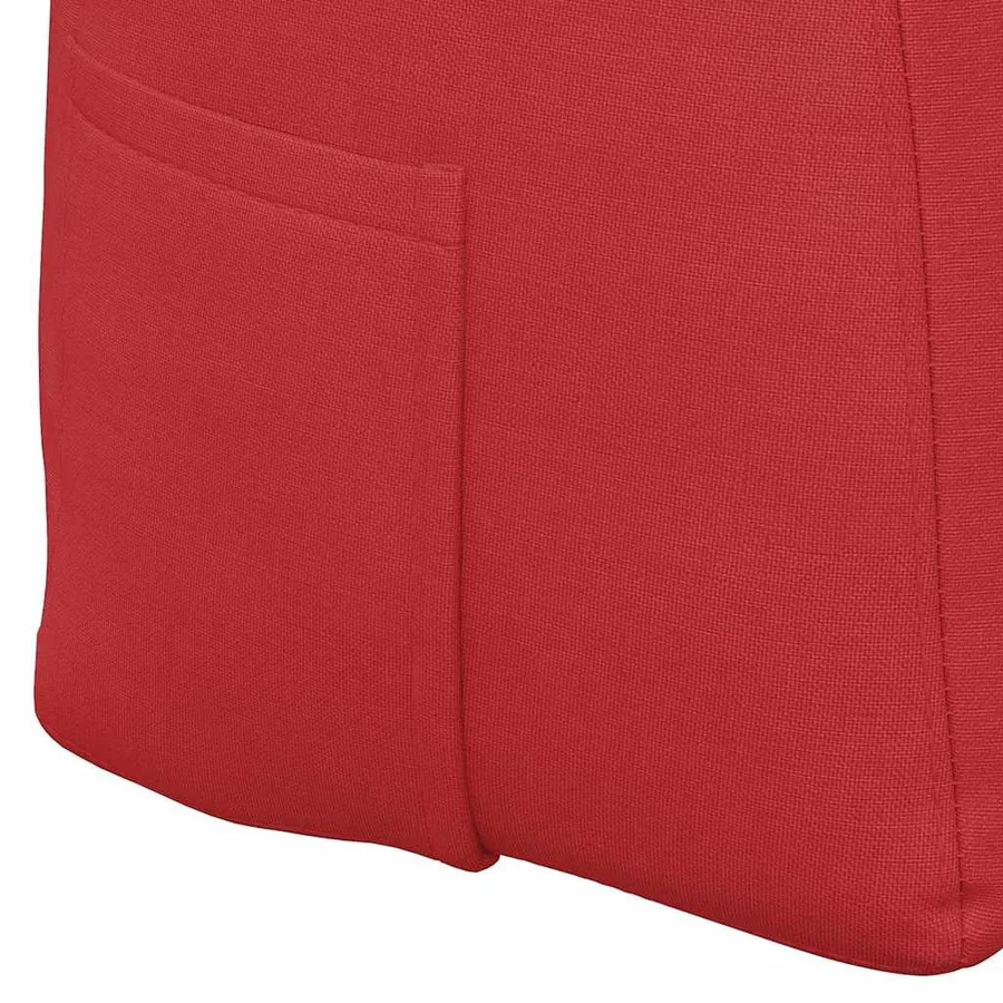 Coussin de Dos Rouge 160 x 24 x 50 cm tissu - 9