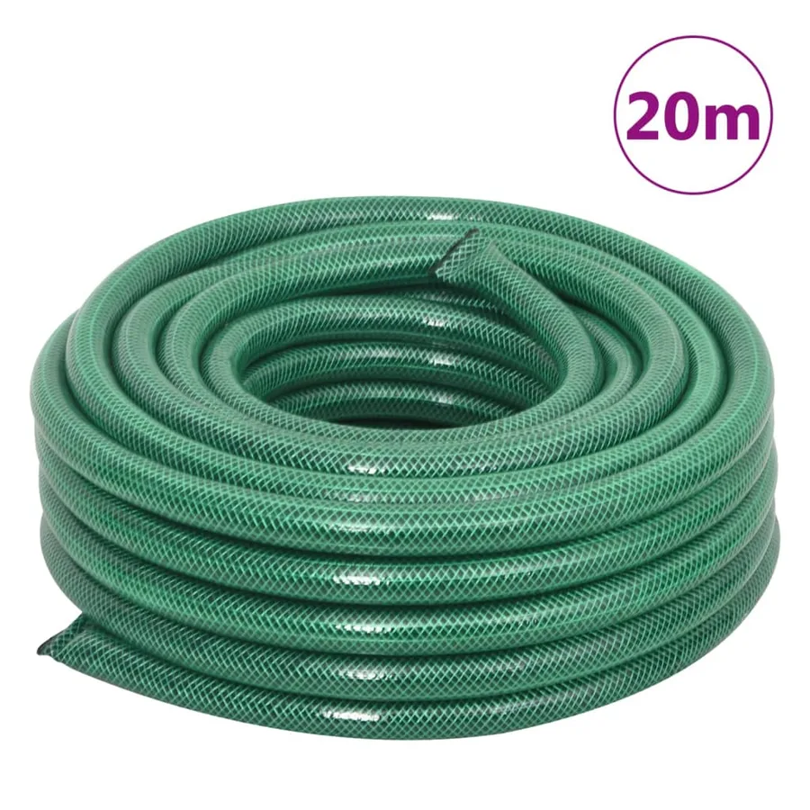 Tuyau d'arrosage avec jeu de raccords vert 0,75" 20 m PVC - 11