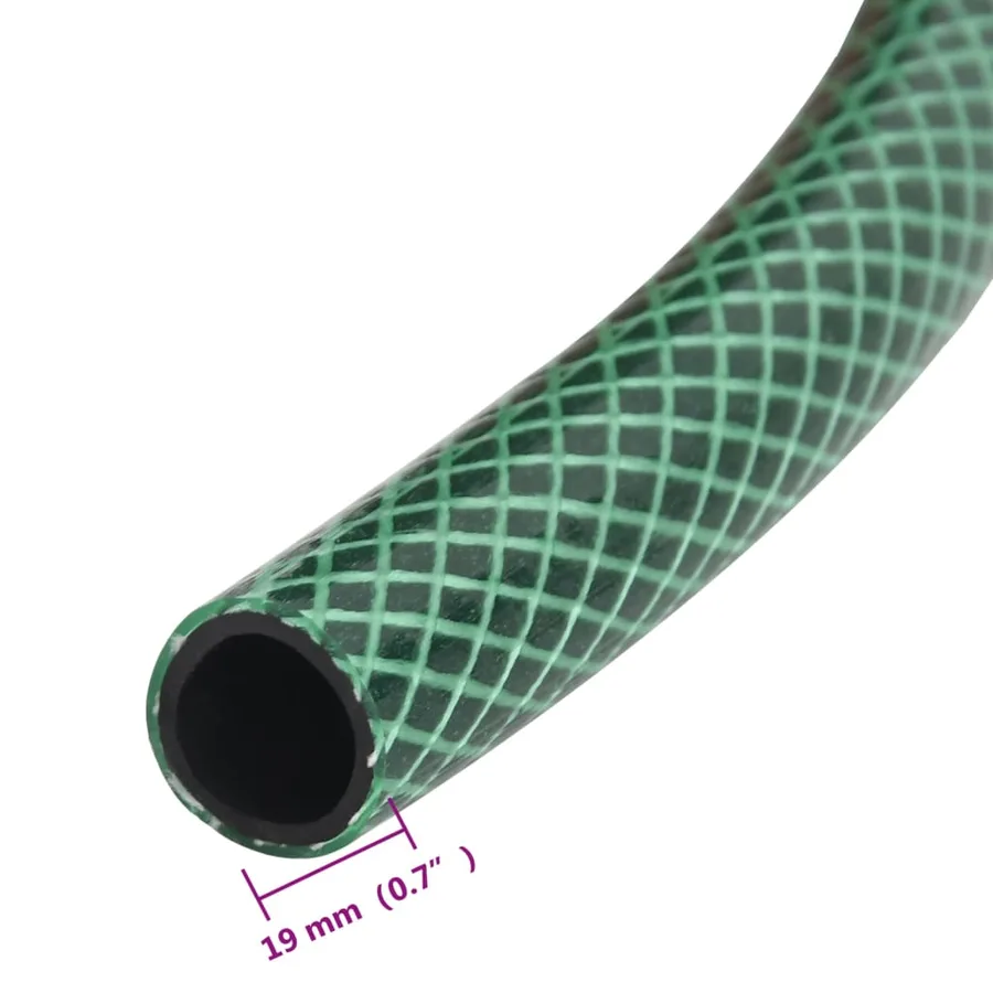 Tuyau d'arrosage avec jeu de raccords vert 0,75" 20 m PVC - 12