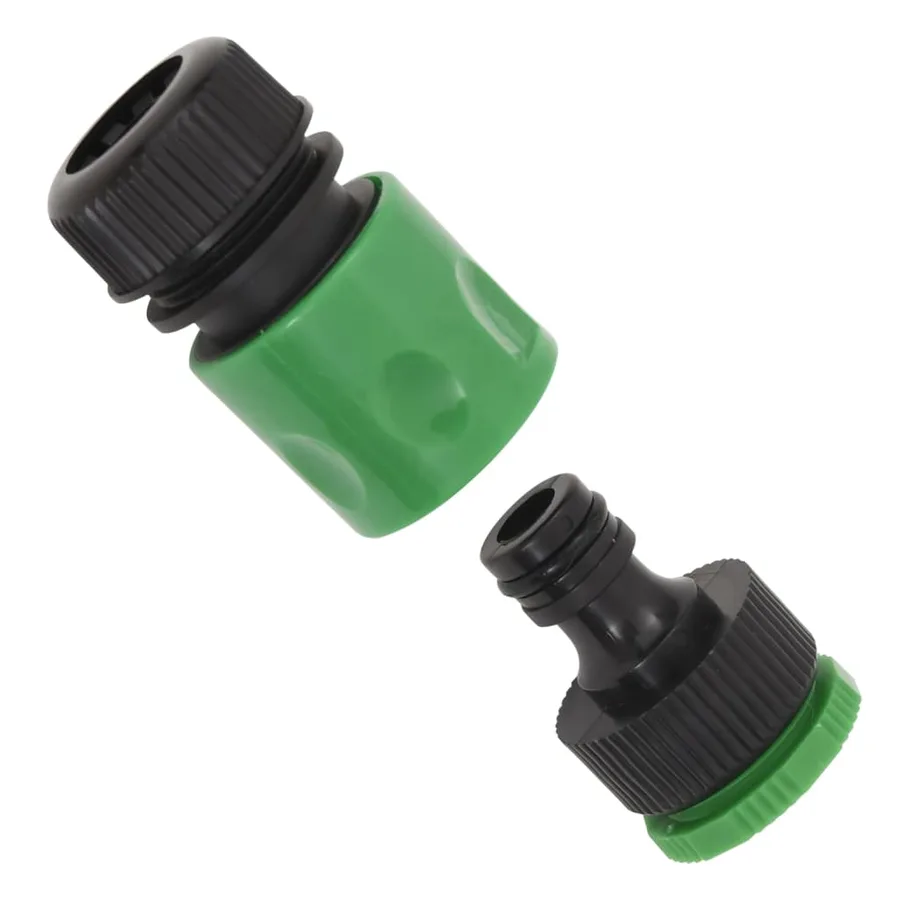Tuyau d'arrosage avec jeu de raccords vert 0,75" 20 m PVC - 9
