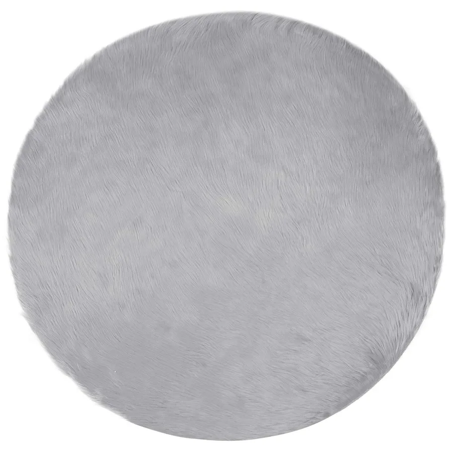 Tapis en fausse TAFALLA Gris Ø 100 cm Polyester - 2