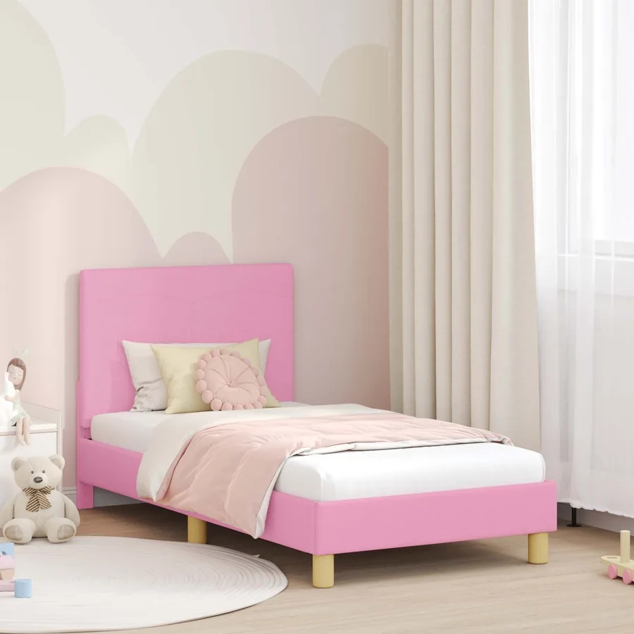 Cadre de lit pour enfants avec tête de lit Rose 80 x 160 cm