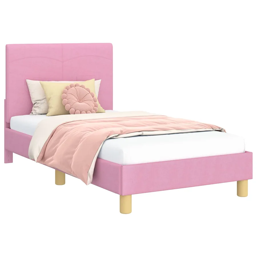 Cadre de lit pour enfants avec tête de lit Rose 80 x 160 cm - 2