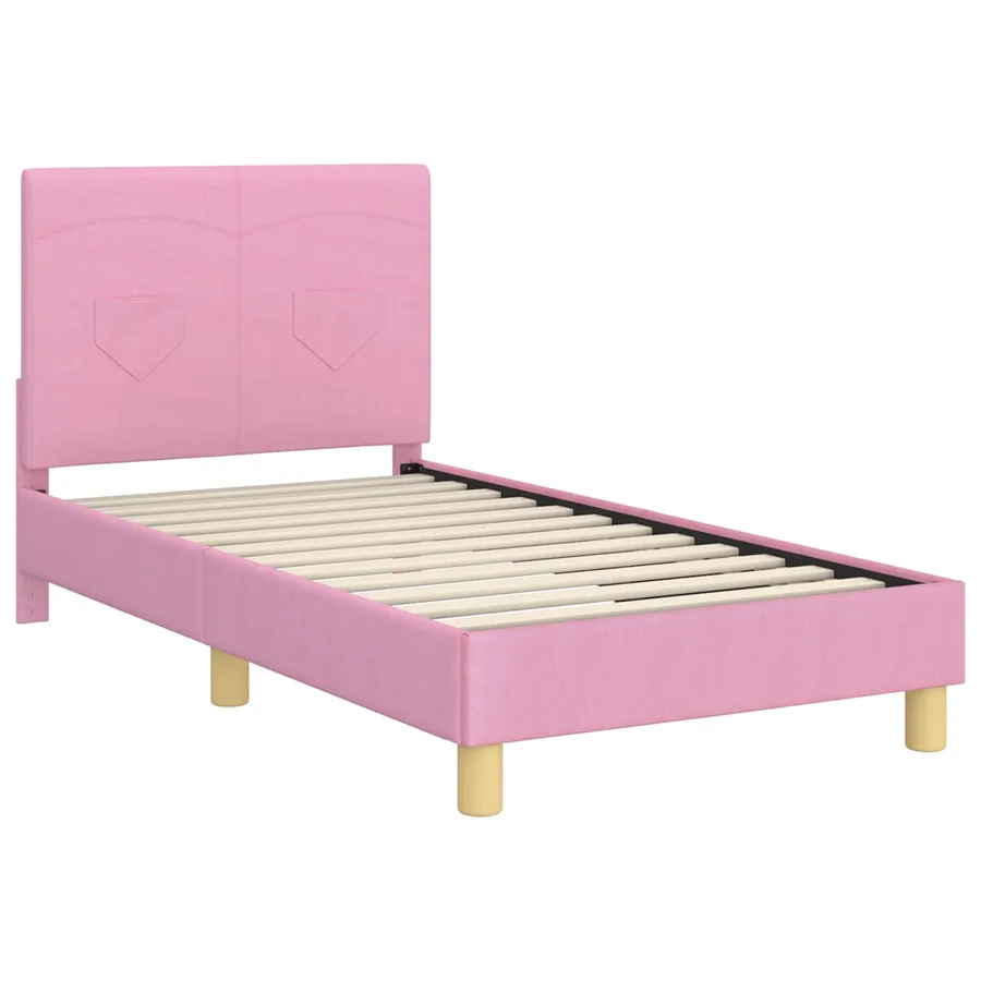 Cadre de lit pour enfants avec tête de lit Rose 80 x 160 cm - 4