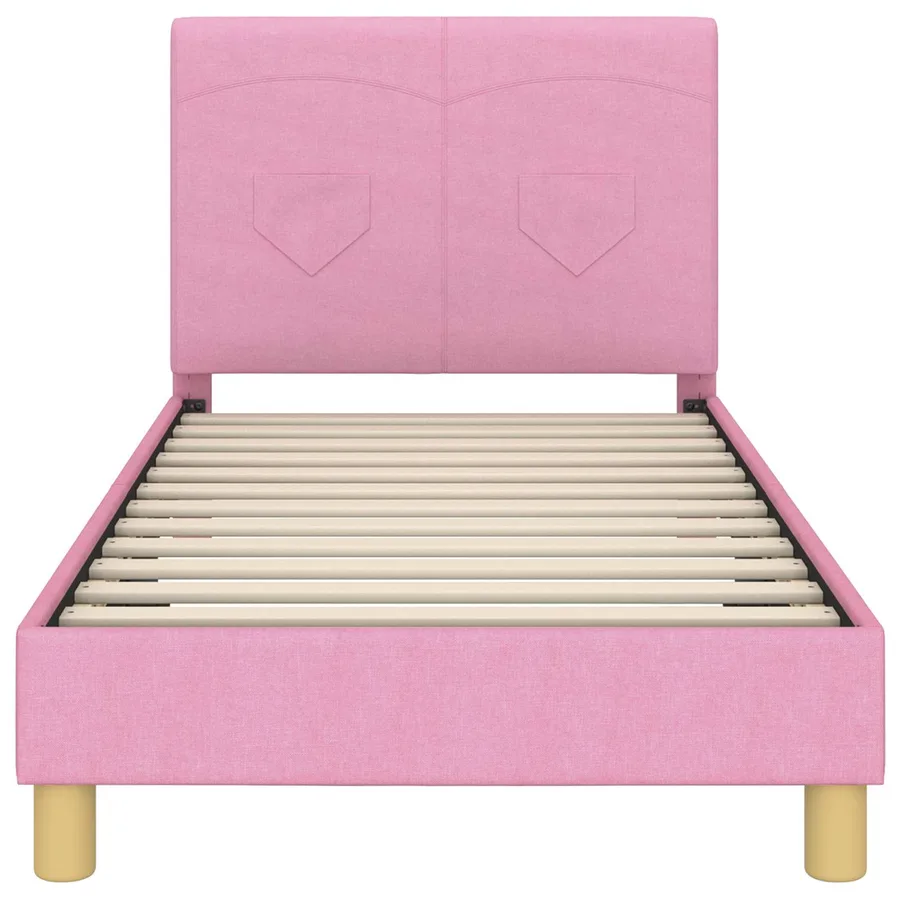 Cadre de lit pour enfants avec tête de lit Rose 80 x 160 cm - 5
