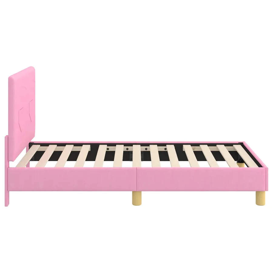 Cadre de lit pour enfants avec tête de lit Rose 80 x 160 cm - 6