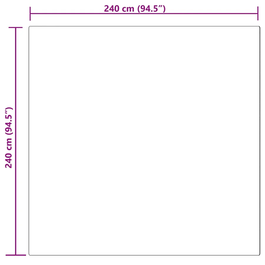 Tapis en fausse TAFALLA Gris 240 x 240 cm Polyester - 10