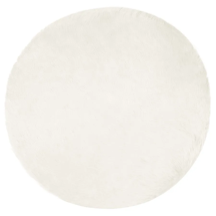 Tapis en fausse TAFALLA Blanc Ø 120 cm Polyester - 2