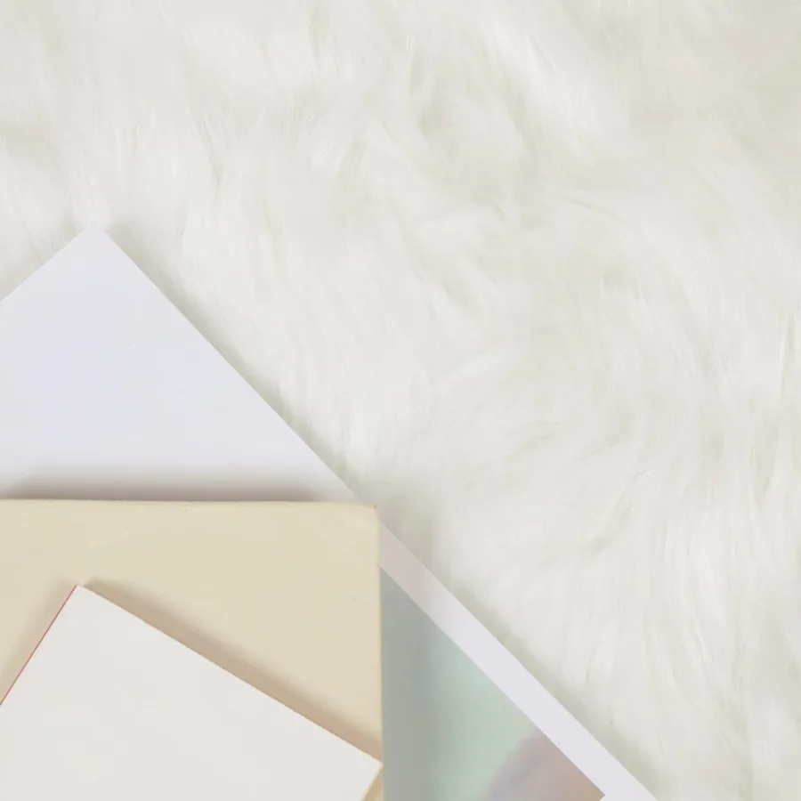 Tapis en fausse TAFALLA Blanc Ø 120 cm Polyester - 3