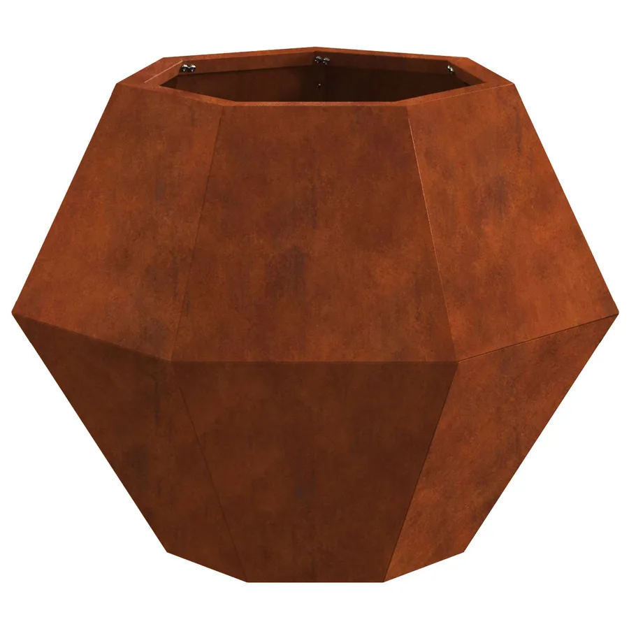 Jardinière 2 pc Rouillé 50 x 50 x 40 cm Acier patiné - 7
