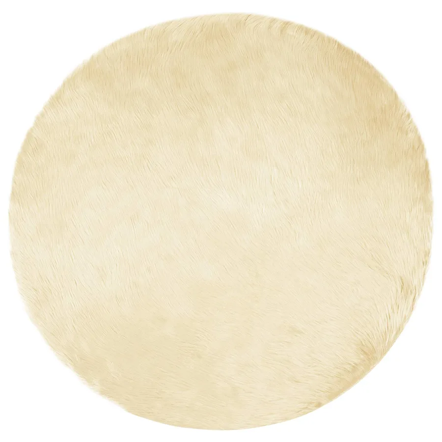 Tapis en fausse TAFALLA Crème Ø 200 cm Polyester - 2