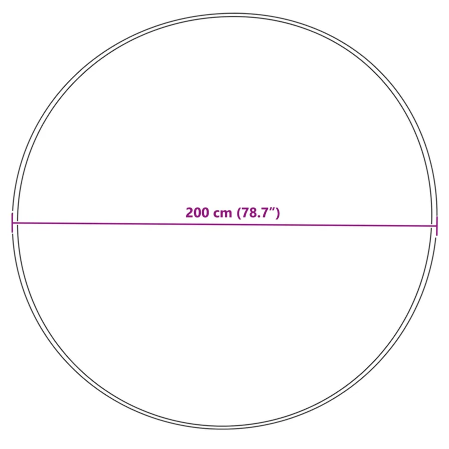 Tapis en fausse TAFALLA Crème Ø 200 cm Polyester - 8