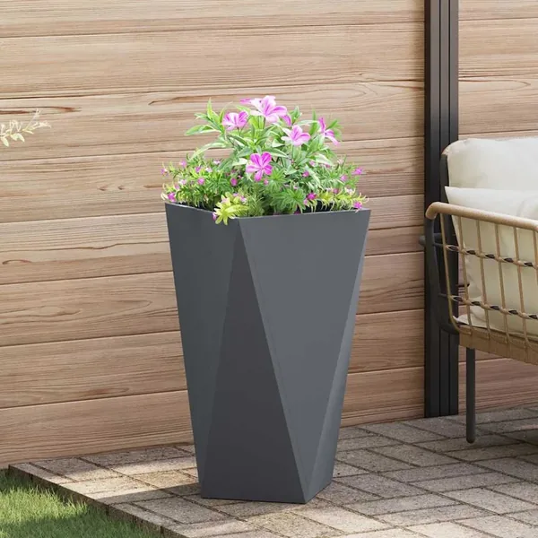 Jardinière Anthracite 40 x 40 x 75 cm Acier