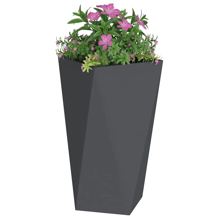 Jardinière Anthracite 40 x 40 x 75 cm Acier - 3