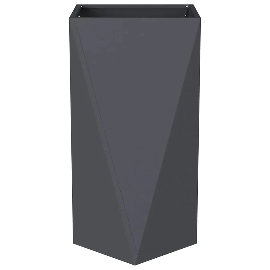 Jardinière Anthracite 40 x 40 x 75 cm Acier - 5
