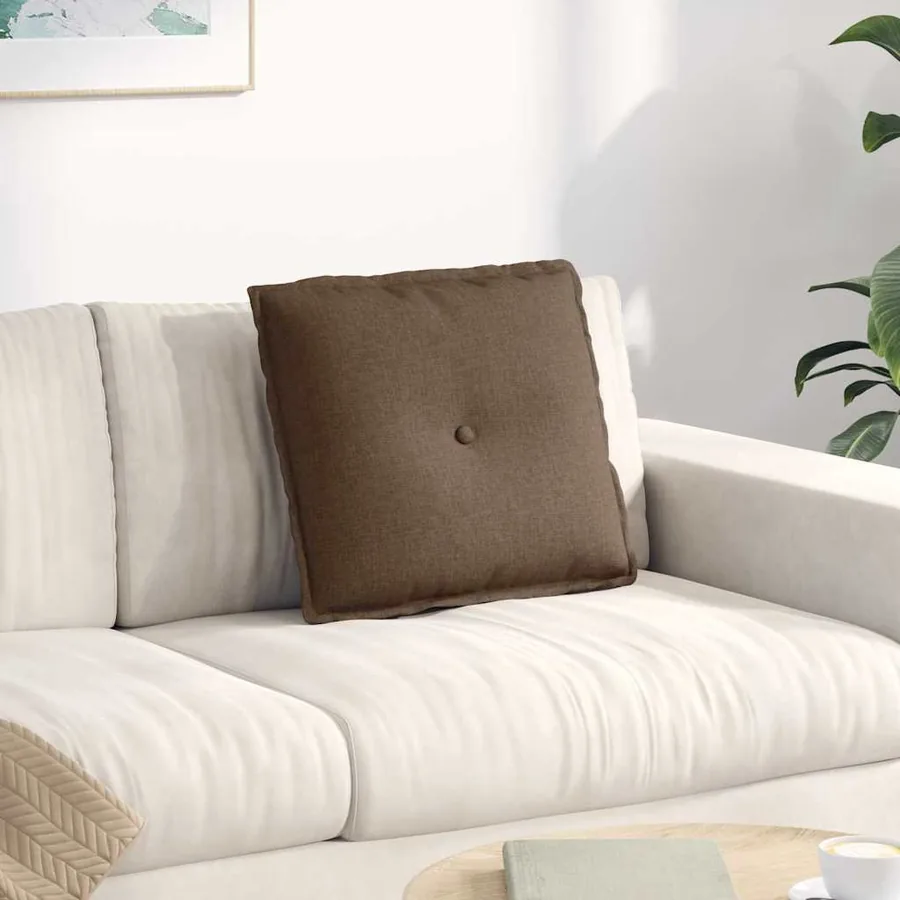 Coussin de Dos Marron 50 x 19 x 45 cm tissu