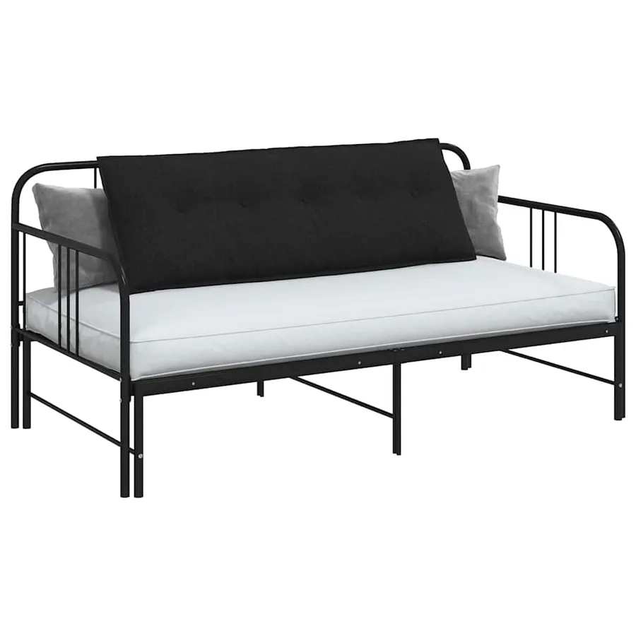 Coussin de Dos Noir 140 x 19 x 50 cm tissu - 3