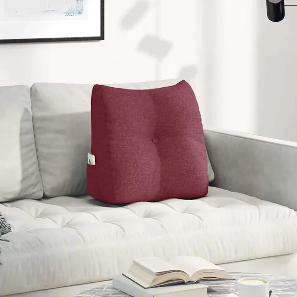 Coussin de Dos Bordeaux 45 x 24 x 50 cm tissu