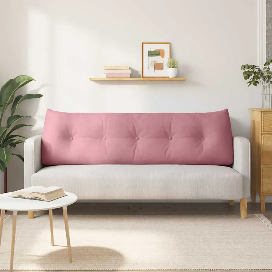 Coussin de Dos Rose 160 x 24 x 50 cm Velours - 4