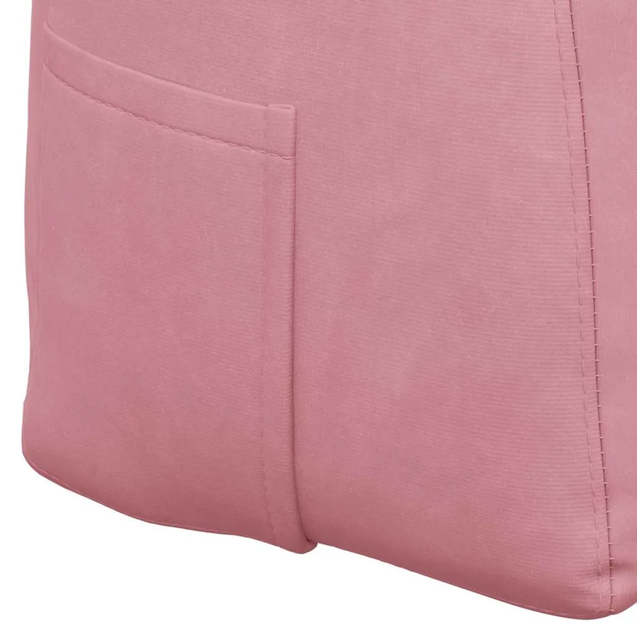 Coussin de Dos Rose 160 x 24 x 50 cm Velours - 9
