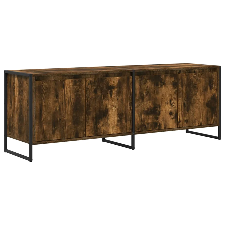 Meuble TV Chêne Fumé 140 x 36 x 49.5 cm Bois d'ingénierie - 2
